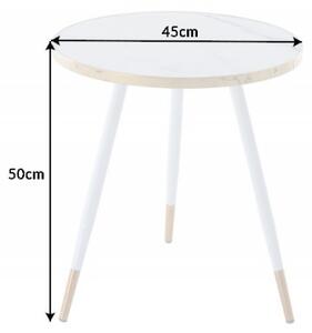 2SET konferenční stolek PARIS 45/60 CM bílý skladem