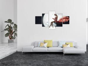 Obraz - Žena za svitu měsíce (125x70 cm)
