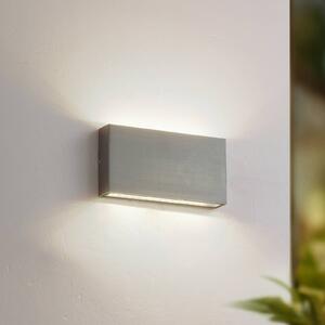 Venkovní nástěnné svítidlo Lindby LED Jarte, šedé, kov, 17 cm, IP54