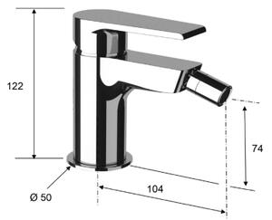 Sapho - Bidetová baterie KAI 12 cm lesklý chrom
