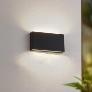Venkovní nástěnné svítidlo Lindby LED Jarte, černé, kov, 17 cm, IP54