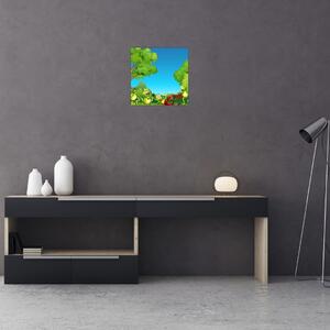 Obraz - Veselí žabáci (30x30 cm)