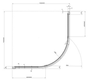 Ravak 37677U00Z1 - Sprchový kout třídílný čtvrtkruhový PIVOT 90x90 cm satin
