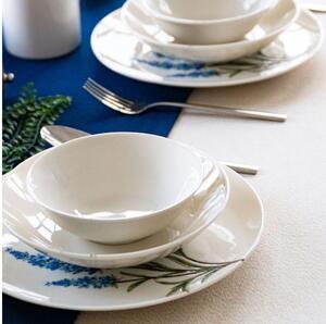 Jídelní sada 18 ks bílá/modrá/zelená/porcelán