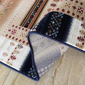 Kvalitní koberec v béžové barvě s modrými ornamenty Šířka: 160 cm | Délka: 220 cm