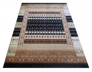 Kvalitní koberec v béžové barvě s modrými ornamenty Šířka: 160 cm | Délka: 220 cm