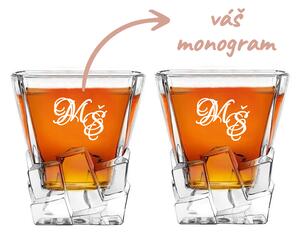 Dekorant Bohemia Jihlava Sklenice na whisky Crack 2KS MONOGRAM
