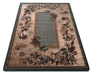 Stylový vintage koberec se zeleným okrajem