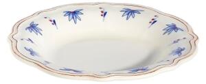 Jídelní sada 24 ks bílá/modrá/červená/porcelán