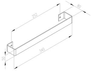 Sapho - Nástěnný věšák na ručníky COLONNA 8x34 cm broušený nerez