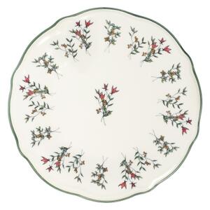 Jídelní sada 24 ks bílá/zelená/červená/porcelán