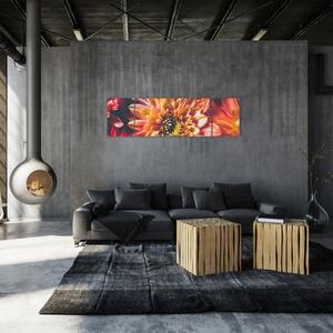 Obraz - Chryzantémy (170x50 cm)