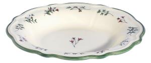 Jídelní sada 24 ks bílá/zelená/červená/porcelán