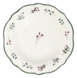 Jídelní sada 24 ks bílá/zelená/červená/porcelán