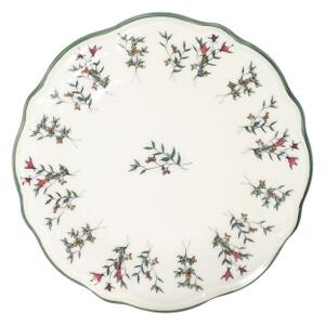 Jídelní sada 24 ks bílá/zelená/červená/porcelán
