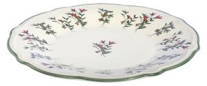 Jídelní sada 24 ks bílá/zelená/červená/porcelán