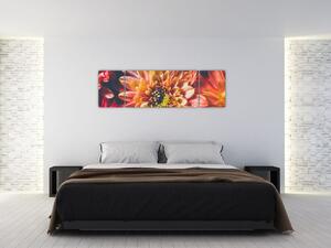 Obraz - Chryzantémy (170x50 cm)