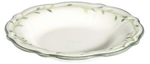 Jídelní sada 24 ks bílá/zelená/porcelán