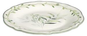 Jídelní sada 24 ks bílá/zelená/porcelán