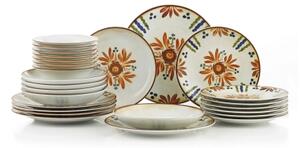 Jídelní sada 24 ks pestrobarevná/porcelán