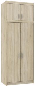 Šatní skříň ELENA 2D + nástavec | 89,7 cm | dub sonoma