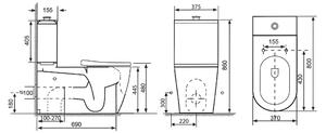 Sapho - WC kombi bezbariérové bílá