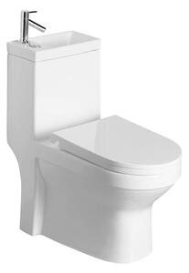 Aqualine - WC kombi s umyvadlem HYGIE keramika/bílá