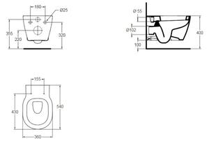 Ideal Standard E823201 - Závěsné WC CONNECT keramika/bílá