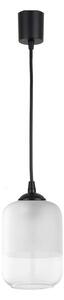 Brilagi - LED Lustr na lanku RETRO GLASS 1xE27/60W/230V pr. 14 cm černá/bílá