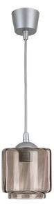 Brilagi-LED Lustr na lanku R GLASS 1xE27/60W/230V pr. 15 cm stříbrná/kouř béžová