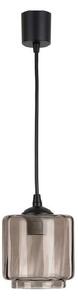 Brilagi - LED Lustr na lanku R GLASS 1xE27/60W/230V pr. 15 cm černá/kouř béžová