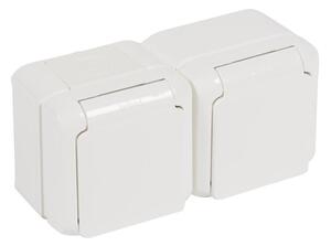 Legrand - Dvojitá zásuvka domovní 250V/16A FORIX IP44 bílá