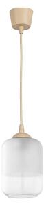 Brilagi - LED Lustr na lanku RETRO GLASS 1xE27/60W/230V pr. 14 cm béžová/bílá