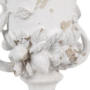 Béžový antik květináč/ váza ve venkovském stylu - Ø 19*28 cm