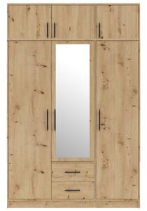 SMART r | šatní skříň SRL2 + nástavec SRN2 + zrcadlo | 150 cm | artisan