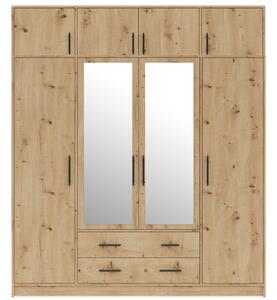 SMART r | šatní skříň SRL1 + nástavec SRN1 + zrcadlo | 200 cm | artisan