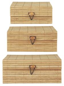 Bambusový úložný box – set 3 ks