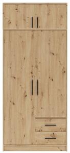 SMART r | šatní skříň SR3 + nástavec SRN3 | 100 cm | artisan