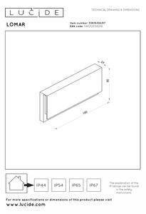 Lucide 33819/08/97 - LED Venkovní nástěnné svítidlo LOMAR LED/10W/230V IP54