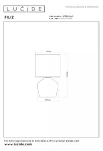 Lucide 47551/81/41 - Stolní lampa FILIZ 1xE14/40W/230V hnědá