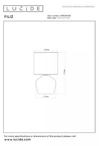 Lucide 47551/81/38 - Stolní lampa FILIZ 1xE14/40W/230V krémová