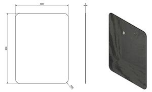 Sapho - Zrcadlo ISHAPE 60x80 cm