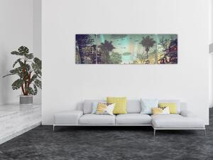 Obraz - město v budoucnosti (170x50 cm)