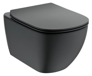 Ideal Standard T3546V3 - Závěsné WC s prkénkem SoftClose TESI keramika/černá