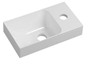 Sapho - Závěsné umyvadlo PICCOLINO 30x17 cm pravá/litý mramor/bílá
