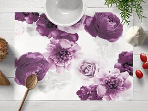 Biante Dekorační prostírání na stůl PM-029 Velké fialové květy 30x40 cm