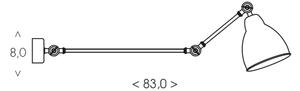 Brilagi - Nástěnná lampa QUILL 1xE27/40W/230V 83 cm bílá