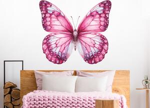 Růžový motýl arch 45 x 40 cm