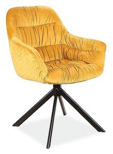 SIGNAL Jídelní židle/křeslo ASTORIA velvet žluté
