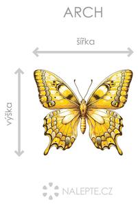 Žlutý motýl arch 45 x 39 cm